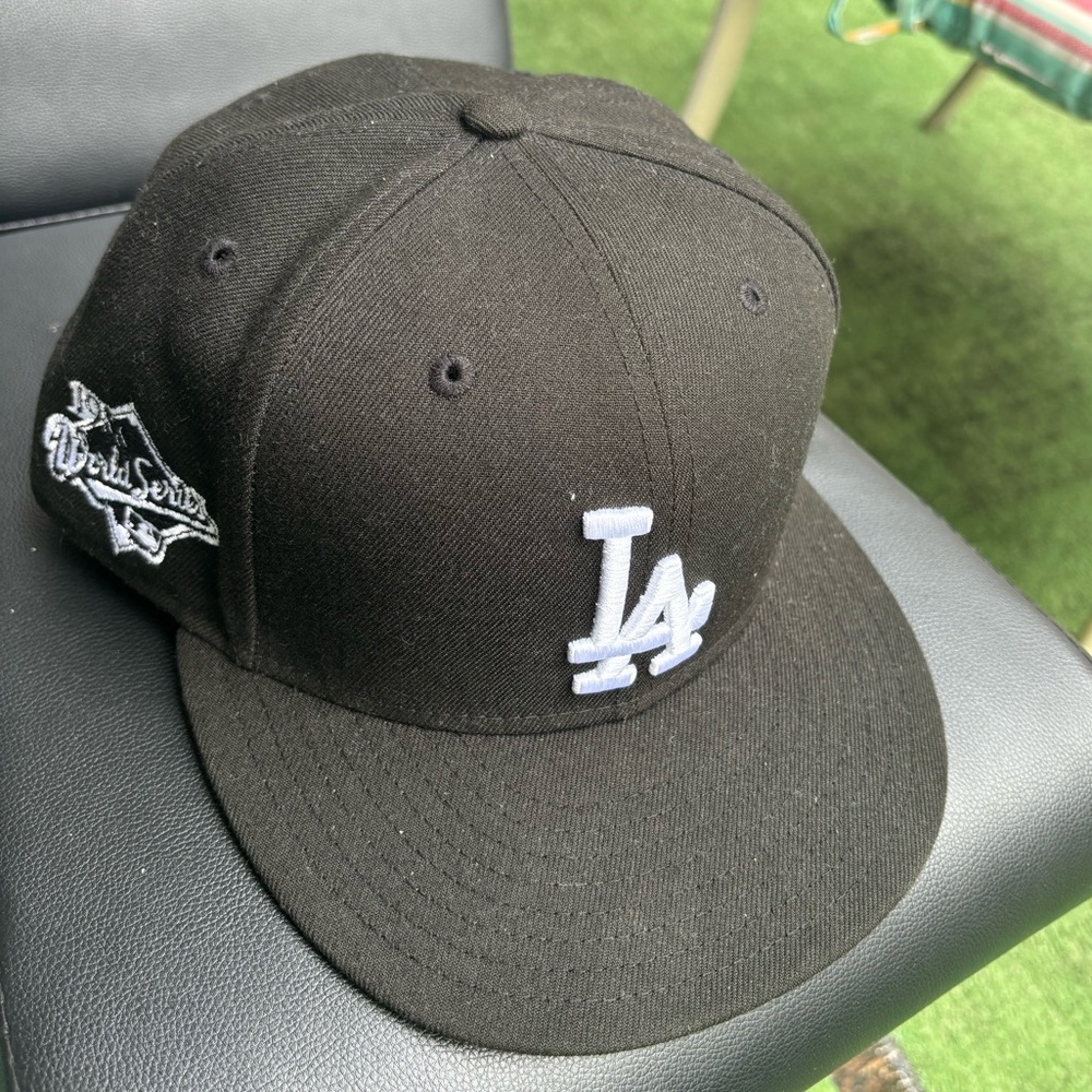La dodgers side patch new era fitted hat